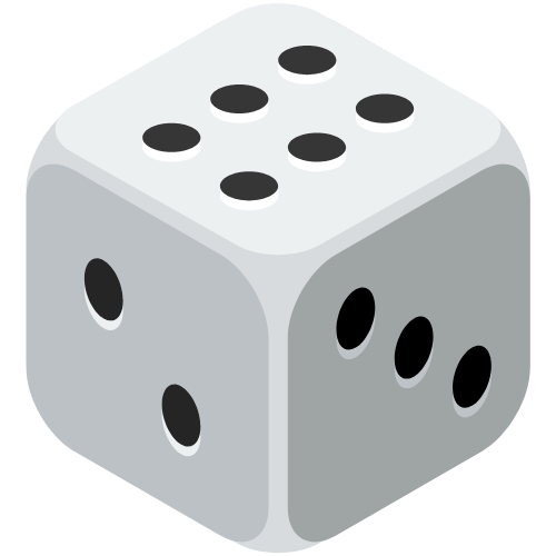ícone dado de 6 lados